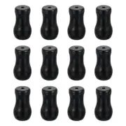 Cord Knobs, Black Wooden Cord Tassel Drops Pull End for Window, 1.3x0.7" 12Pcs