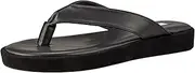 [EVOL] Evor Women's Thong Flat Sandals, Medium, Black, M