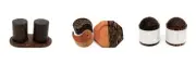 Handmade Natural Set of Palm Wood Salt & Pepper White Mother of Pearl Inlay