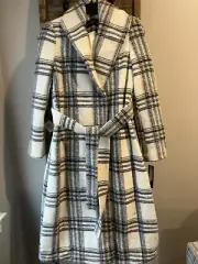 Tahari Womens Wool Blend Long Cold Weather Wrap Coat Outerwear Store Return