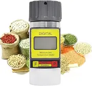 Portable Grain Moisture Tester, Grain Moisture Humidity Tester, Automatically Adjust Temperature/weigh Materials/Display Grain Names/5 Test Results, for 24 Measurement Varieties