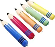 Vaguelly 5pcs Jumbo Inflatable Pencil Decorations Crayon Pool Floats for Birthday Parties Back to School Events and Graduation Celebrations Lightweight and Easy to Up