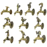 Outdoor Decorative Garden Faucet Animal Shape Brass Taps Bipcock Tap Gold