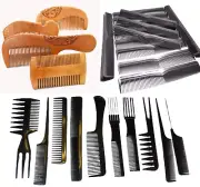 4,10,15 Sandalwood Comb Detangling Hair Haircut Barber Hairdressing Sets