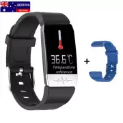 ECG+PPG T1S Smart Bracelet Body Temperature Heart Rate Pressure Monitor Watch We