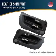 Fits 2015-2020 Ford Munstang Carbon Door Panel Insert Gray Stitch