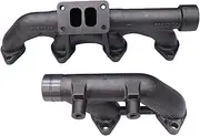 YQABLE Exhaust Manifold Long 3964070 & Short 3937477 Compatible for Cummins Engine 8.3 8.9 8.3C QSC ISC ISL QSL L8.9
