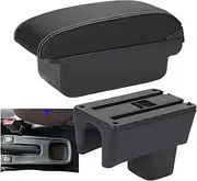 Centre Console Box for Astra J 2012-2022 Car Storage Box Interior Retrofit Parts Box Center Arm Rest Console(A2 Black line 7USB)