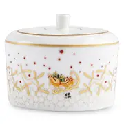 Bernardaud Noel Blanc Sugar Bowl with Lid