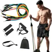 11 Pieces Yoga Resistance Bands Set Power Rubber Elastic Tube Expander Home Gym