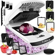 Fullstar Vegetable Chopper - Spiralizer, Slicer, Dicer, Cutter - 4 in 1, White