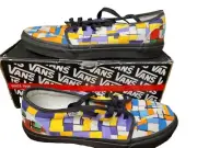 VANS Off The Wall Hand Painted Lace Up Low Top Mens Size 9 Womens 10.5 Shoes