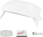 MTSDM UV Glue Curing Lamp, Small Portable 6 LED Lamp Beads LED Curing Lamp for UV Resin Crafts, 6W Type-C Interface 11.8-inch Data Cable Portable Manicure Uv Led Light for Gel Nail Polish