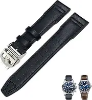 [DJDLFA] Genuine Leather Watch Strap 20mm 21mm 19mm 22mm Cowhide Watchbands For IWC Mark Big Pilot Spitfire PORTOFINO Watch Accessories