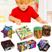 3D Changeable Magnetic Magic Cube Hand Flip Puzzle Anti Stress Toys Gift Puzzle