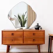 Irregular Frameless Wall Mirror – 20"x20 | Modern & Stylish for Bathroom,Bedroom