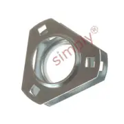 PFT204 1 Set of Pressed Steel 3 Bolt Triangle Flange Housing for 204 Inserts