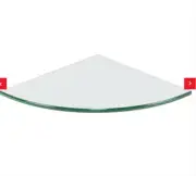 Studio Design Glass Corner Shelf 9 x 9in
