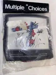 Rare 1976 Multiple Choices Roses On Fence Crewel/Embroidery Kit 01-291