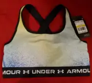 Women's Under Armour Medium Support Crossback Printed Compression Sports Bra M