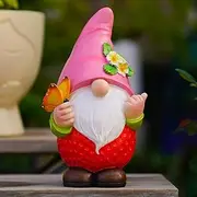 Dwarf Garden Decorations Lights Gnome Resin Solar Cartoon Landscape Lamp Holiday Props Retro Waterproof Automatic Switch for Festivals Ornaments/1092