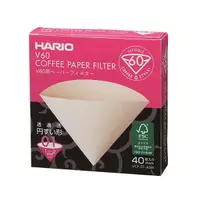 在飛比找Yahoo奇摩購物中心優惠-日本HARIO V60無漂白01濾紙40張 1~2杯