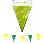 Green & Yellow Plastic Flag Banner (10m)