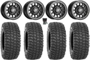 Sedona Sano Bdlk 15x7 Wheels Bk 32" XCR350 Tires Polaris Ranger XP 9/1K
