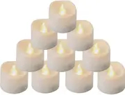 Battery Tea Lights with Timer, 6 Hours on and 18 Hours Off in 24 Hours Cycle Automatically, Pack of 12 Timing LED Candle