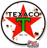 12" RUSTY LOOKING texaco pre war decal lubster gas pump gasoline oil man cave 2