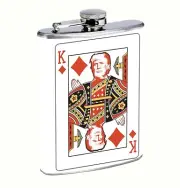 King Trump 2024 8oz Stainless Steel Flask Drinking Whiskey