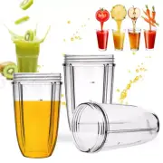 1-2X 32OZ Large Tall Colossal Cup For Nutribullet Nutri Bullet 600W/900W Blender