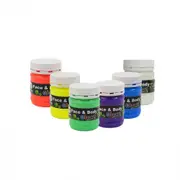 6 x 250ml Glow In The Dark Face & Body Paint