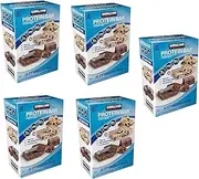 Kirkland Signature Variety Protein Bars 20 Count, 21G of Protein, 4G of Carbs and 1G of Sugar, Chocolate Brownie and Chocolate Chip Cookie Dough, 5 Boxes