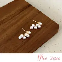 在飛比找momo購物網優惠-【MISS KOREA】韓國設計浪漫葡萄珍珠造型夾式耳環(無