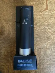 VSSL Flashlight With Build in LED Light Wilderness Navigation Flask Black