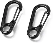 Airssory Zinc Alloy Key Clasps Black 20pcs for Climbing Key Chain Locking Hook Carabiner Accessories for Key Chain Climbing Accessories