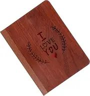 ORFOFE Diy Photograph Album Wooden Wedding Scrapbook Portable Safe Practical for