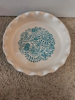 Brand New Pioneer Woman Turquoise Flea Market 9" Pie Plate!