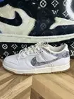 Nike Dunk Low Washed Denim Premium Tumbled Leather White FN6881 100 Men’s 12 SB