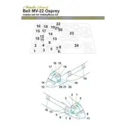 Bell MV-22 Osprey. Painting Masks (for HobbyBoss) 1:48 For Model Kit Aircraft