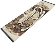 PDZRMY Coffee Abstruct Cup Washable Runner Rug 2’ x 6’ Non-Slip Kitchen Runner Rug for Hallways Entryway Bedroom Living Room Floor Carpet Runner- Soft Thin Mat for Family Pet