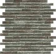 MSI SMOT-GLSIL-8MM 11-13/16" x 11-13/16" Linear Mosaic Sheet - - Luxe