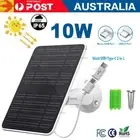 10W Waterproof Security Camera Solar Panel w/ Micro USB / USB-C For DC 5V Camera