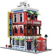 Corner Store Street View Creator Building Bricks Set Modular Bricks