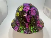 New Full Brim Hard Hat Custom Hydro Dipped Butterflies 3. Free Shipping