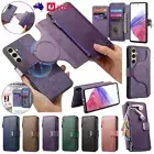 Detachable Leather Case ZIP Wallet Cover For Samsung S25 S24 FE S23 S22 S21 S20