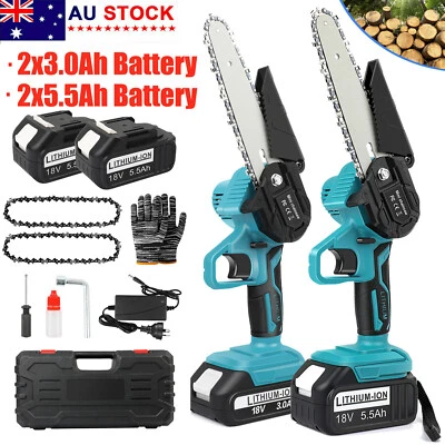 6" Mini Electric Chainsaw Cordless Battery Wood Cutter Saw Chain Saws for Makita