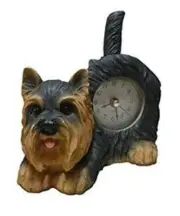 Yorkshire Wagging Tails Dog Clock - 6"W x 5"H