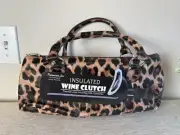NEW W/ TAGS! Primeware Leopard Print Insulated Thermal Wine Clutch Bag